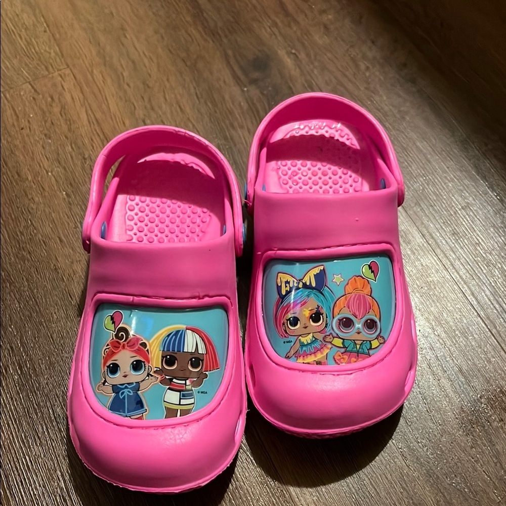 Girls L.O.L. Surprise Pink Slippers with Character Design